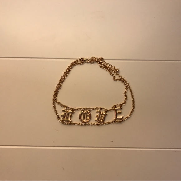 Forever 21 Jewelry - LOVE Choker (Gold)